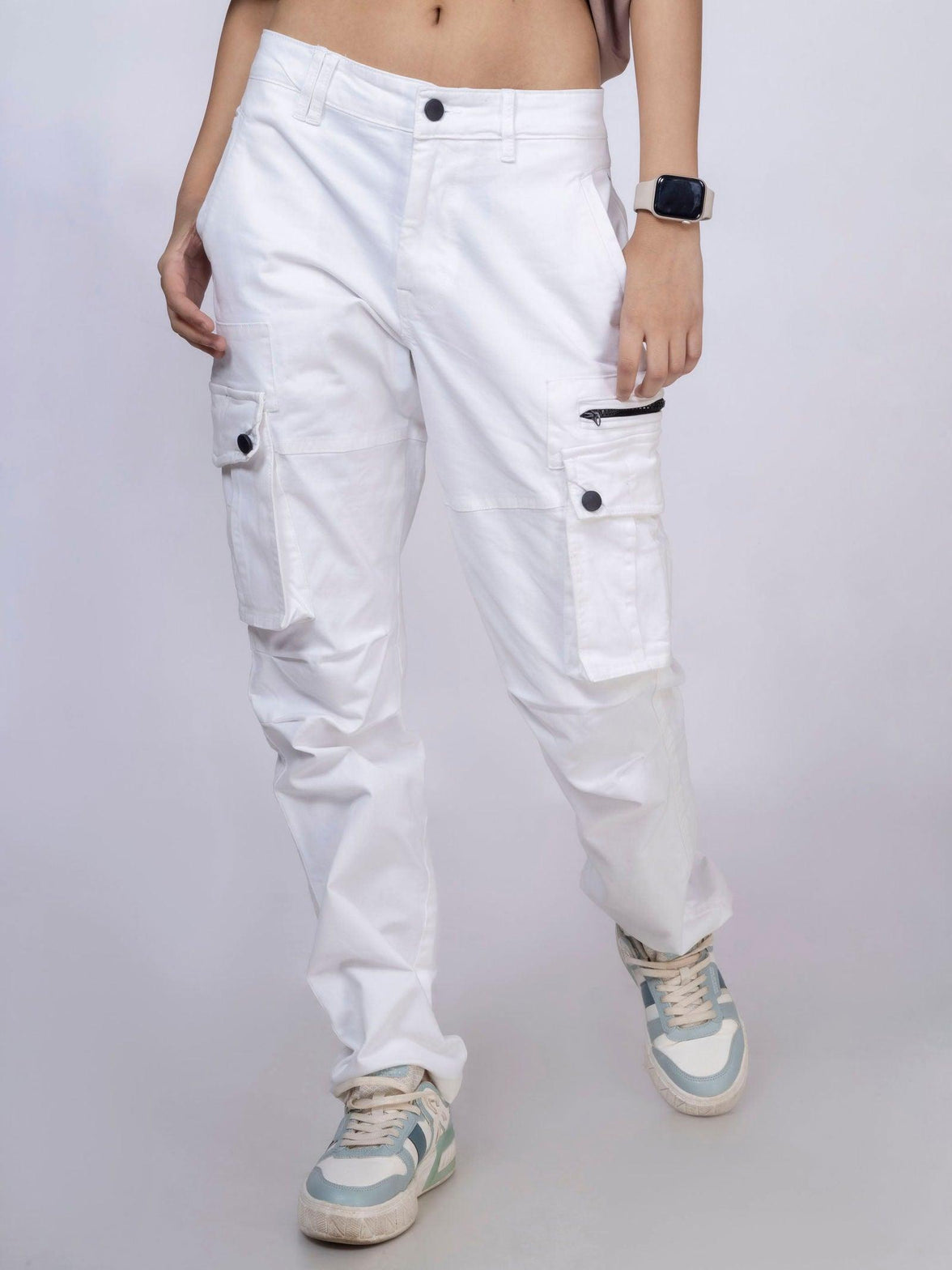 White Unisex Cargo - House Of Hustlers