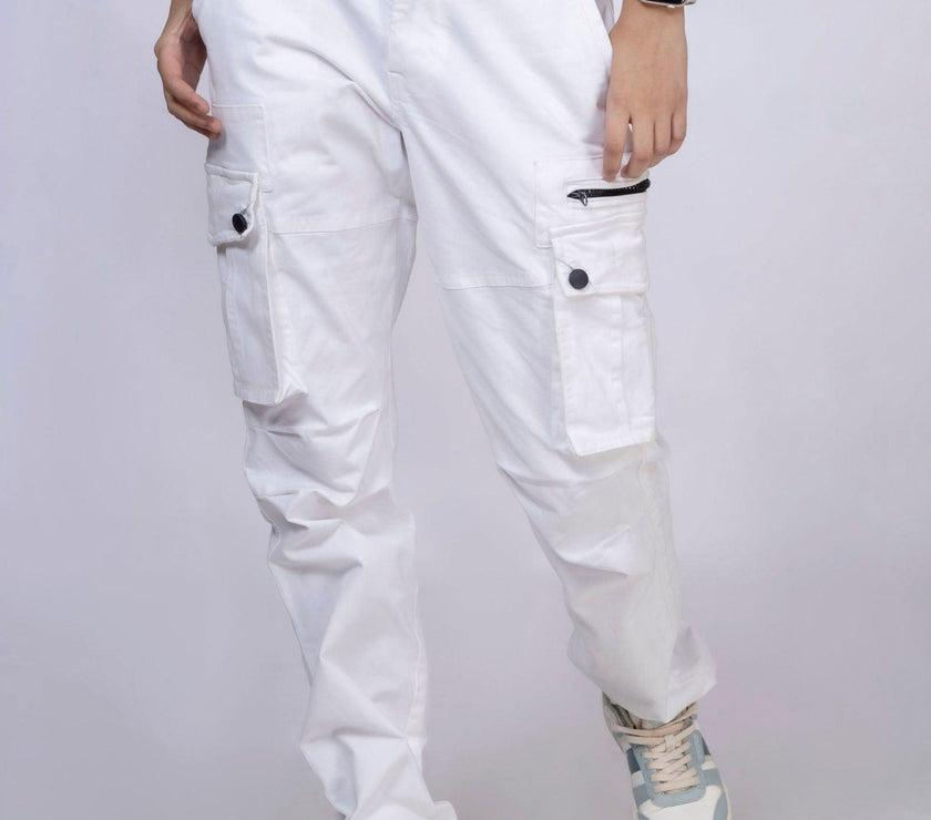 White Unisex Cargo - House Of Hustlers