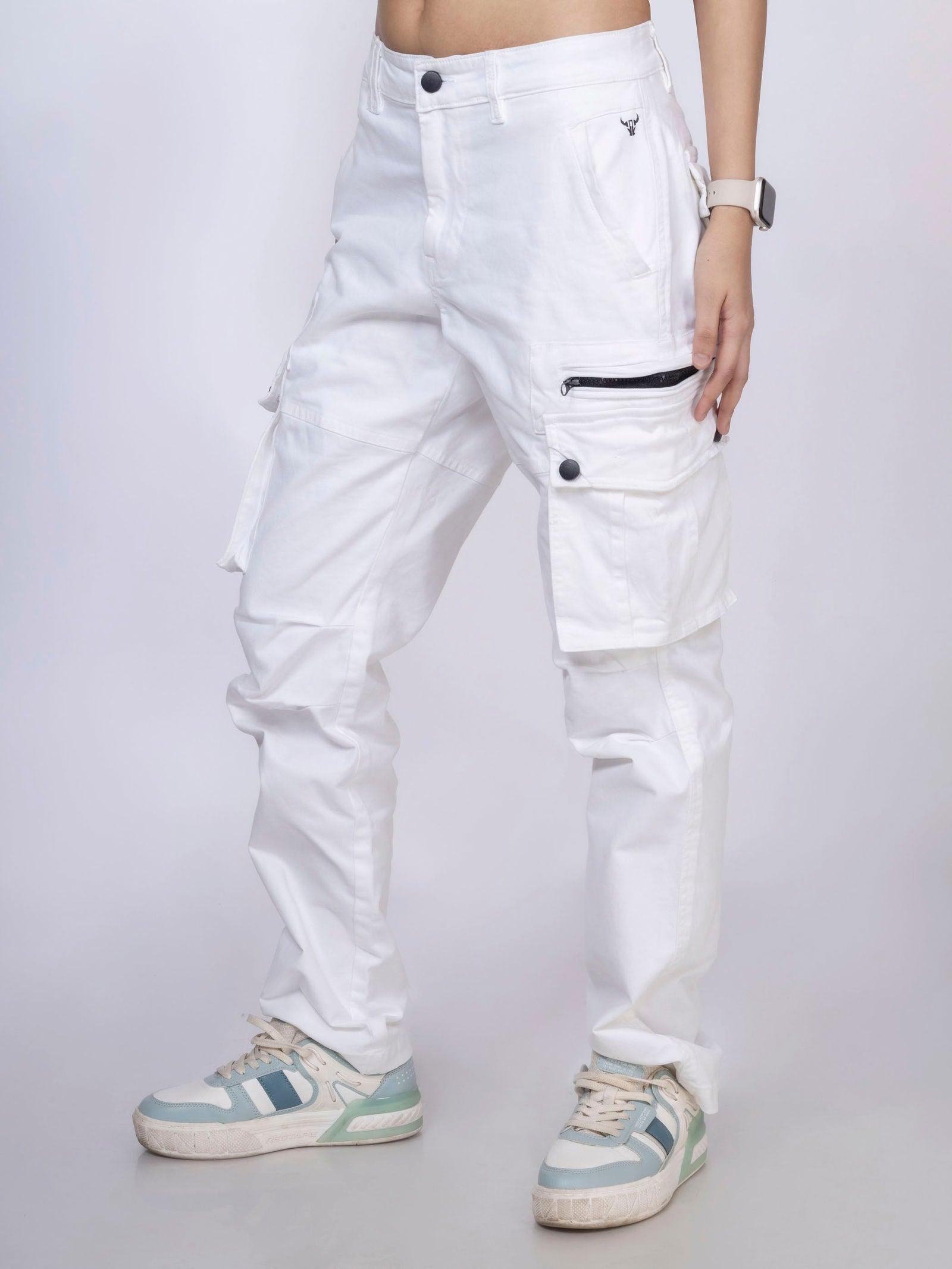 White Unisex Cargo - House Of Hustlers