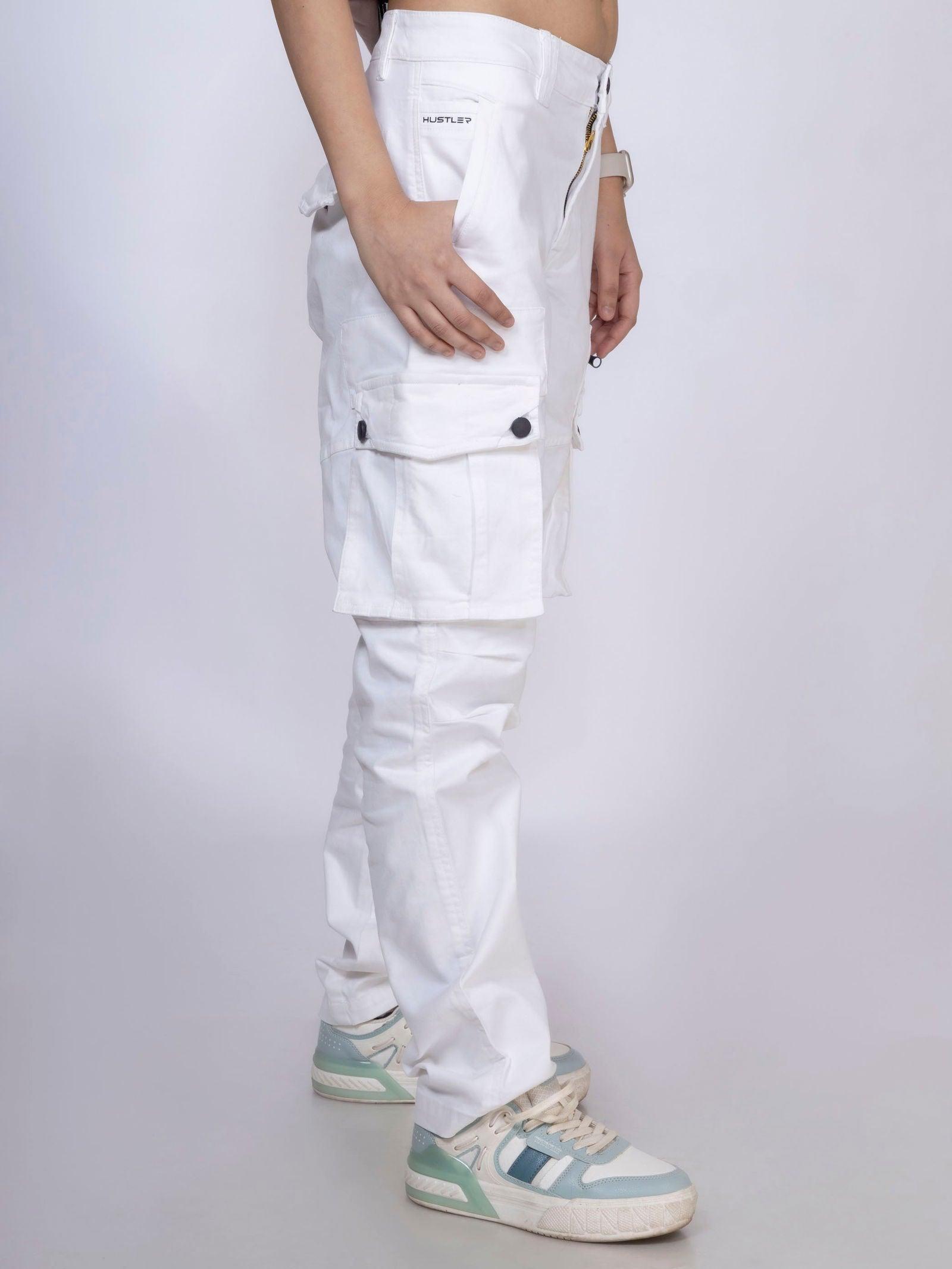 White Unisex Cargo - House Of Hustlers