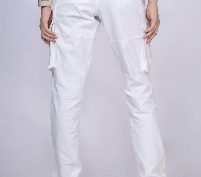 White Unisex Cargo - House Of Hustlers