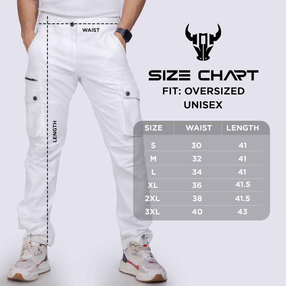 White Unisex Cargo - House Of Hustlers