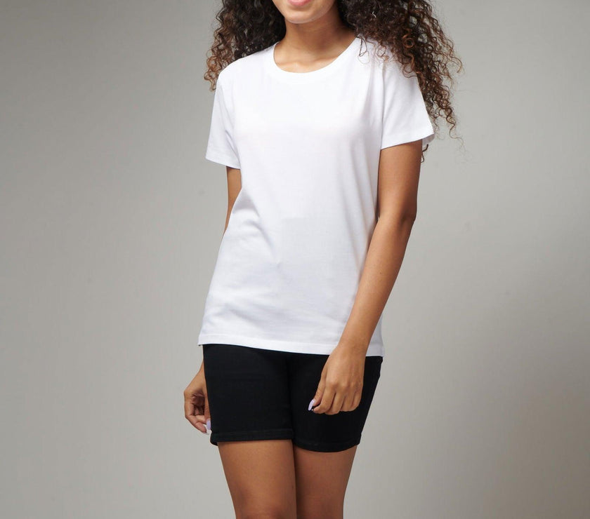 White Women's Half Sleeve T-Shirt - House Of Hustlers