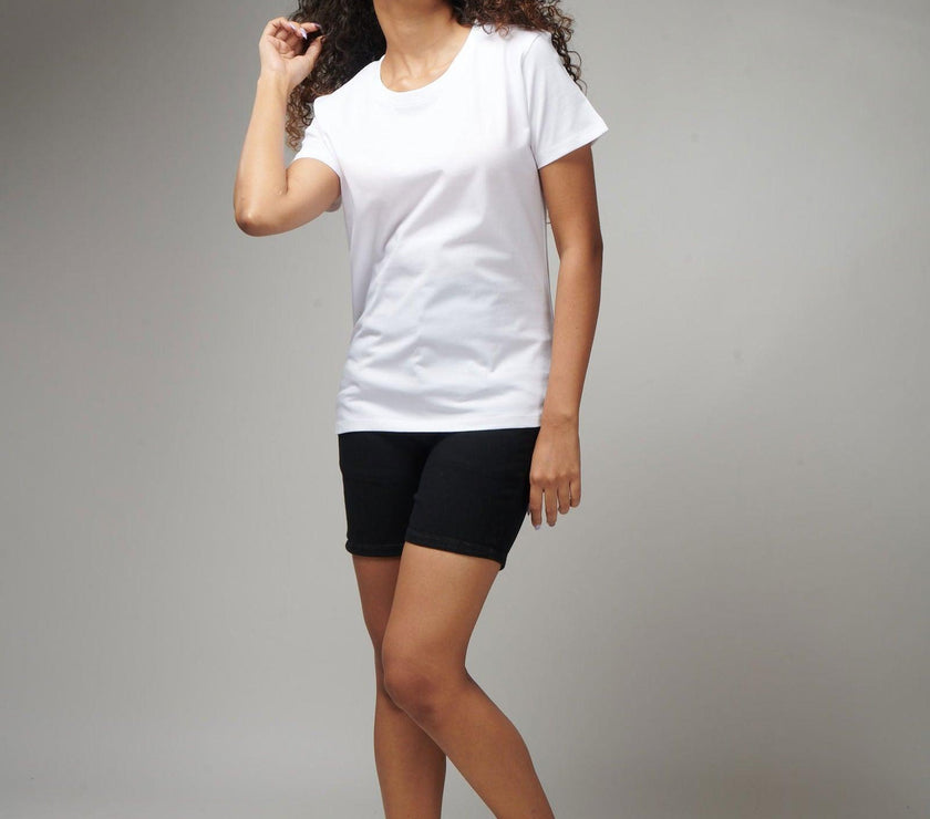 White Women's Half Sleeve T-Shirt - House Of Hustlers